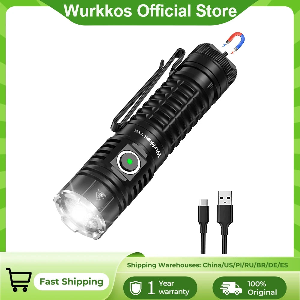 lampe torche rechargeable led xhp70d 4500lm aimant noir texturé moderne hiking 200500mètres 30w usbc