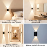 lampes murales led modernes noires 2w 4w blanc chaud froid éclairage intérieur extérieur ip65