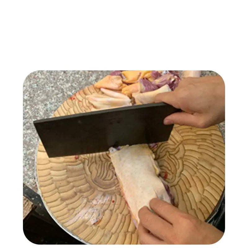planche découper bois double face recto verso coupe viande légumes facile nettoyage annneau métallique