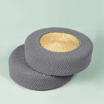housse coussin ronde grise maille moderne canapé fauteuil salon decoration