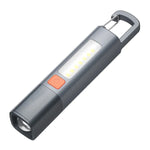 lampe torche télescopique rechargeable usb 10w 350 lumens moderne noire 100mètres étanche