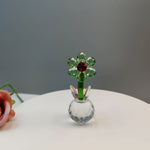 bouquet fleurs artificielles verre plastique moderne rouge blanc vert bleu violet