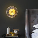 applique murale led contemporaine transparente dorée rayonnante 20x20cm 32x62cm 32x92cm