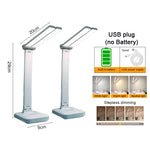 lampe pliable rechargeable led sans fil blanc moderne interrupteur tactile luminosités