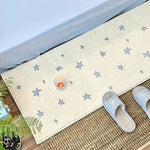 tapis moderne étoiles couleur beige bleu gris orange antidérapant imperméable polyeste chambre enfant décorationintérieur