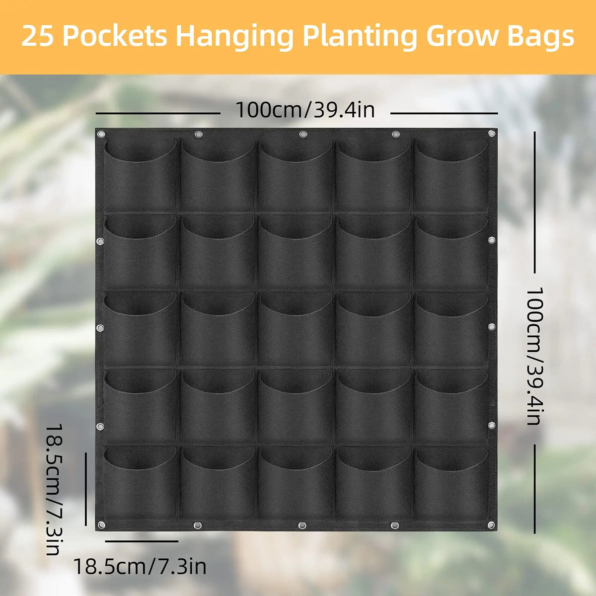 sacs culture plantes mur vert moderne 50x100cm 49 poches