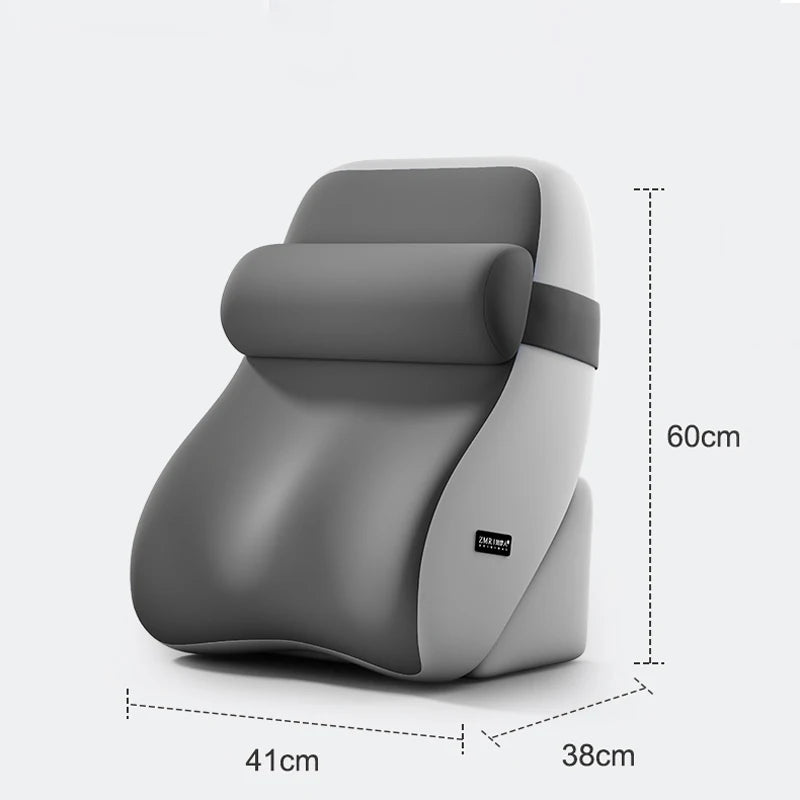 coussin multifonctionnel gris uni contemporain memory foam housse amovible poches xl confortable lit allaitement