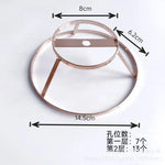cadre lampe or rose argenté moderne minimaliste eyelets structure sectionnée