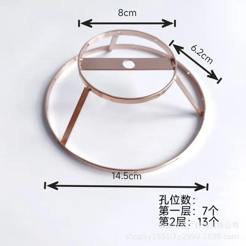 cadre lampe or rose argenté moderne minimaliste eyelets structure sectionnée