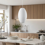 suspension lumineuse moderne blanc rayures horizontales opacité plaque fixation câble électrique ampoule led 25cm