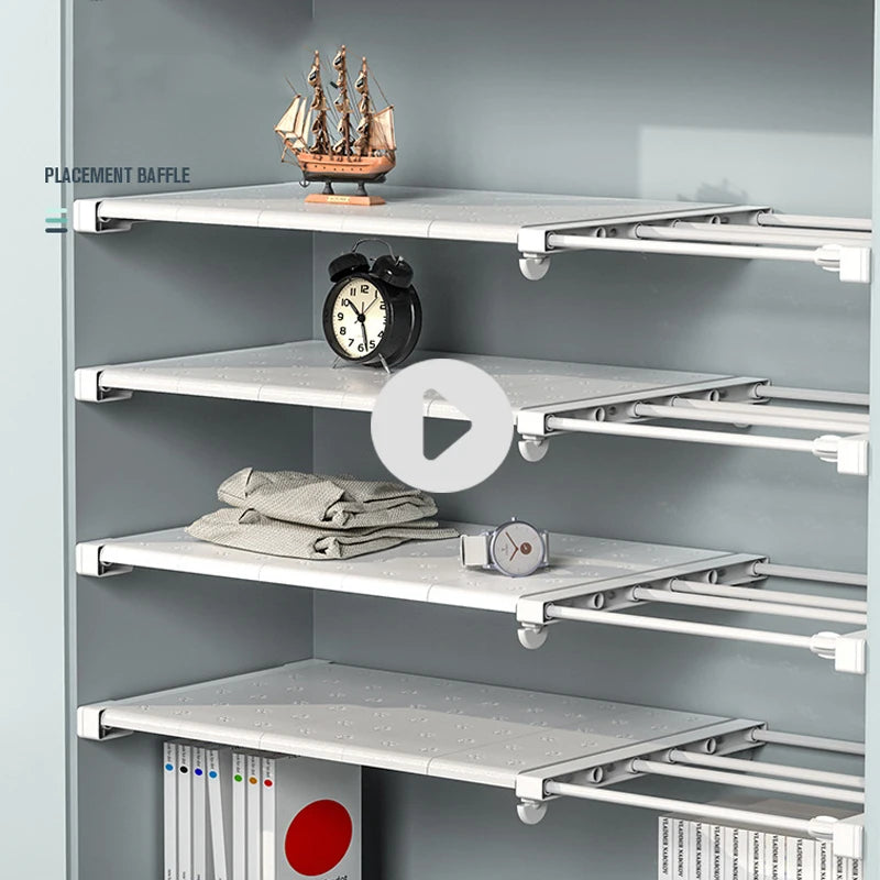 étagères pliables murales blanches modernes clips plastique respectueux environnement armoire seule niveau