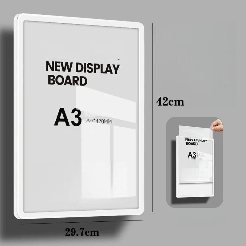 panneau affichage acrylique moderne double face suspension murale a3 a4 a5
