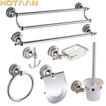 ensemble accessoires salle bain chrome mural porte serviette brosse wc porte gobelet