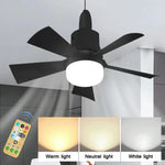 ventilateur moderne lampe led télécommande variateur intensité noir blanc minimaliste