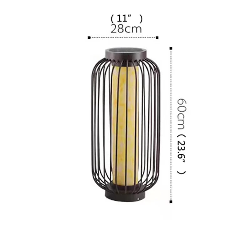 lanterne extérieure marron foncé minimaliste ip55 led alliage abs moderne éclairage paysagerextérieur figure solide