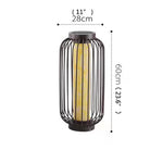 lanterne extérieure marron foncé minimaliste ip55 led alliage abs moderne éclairage paysagerextérieur figure solide