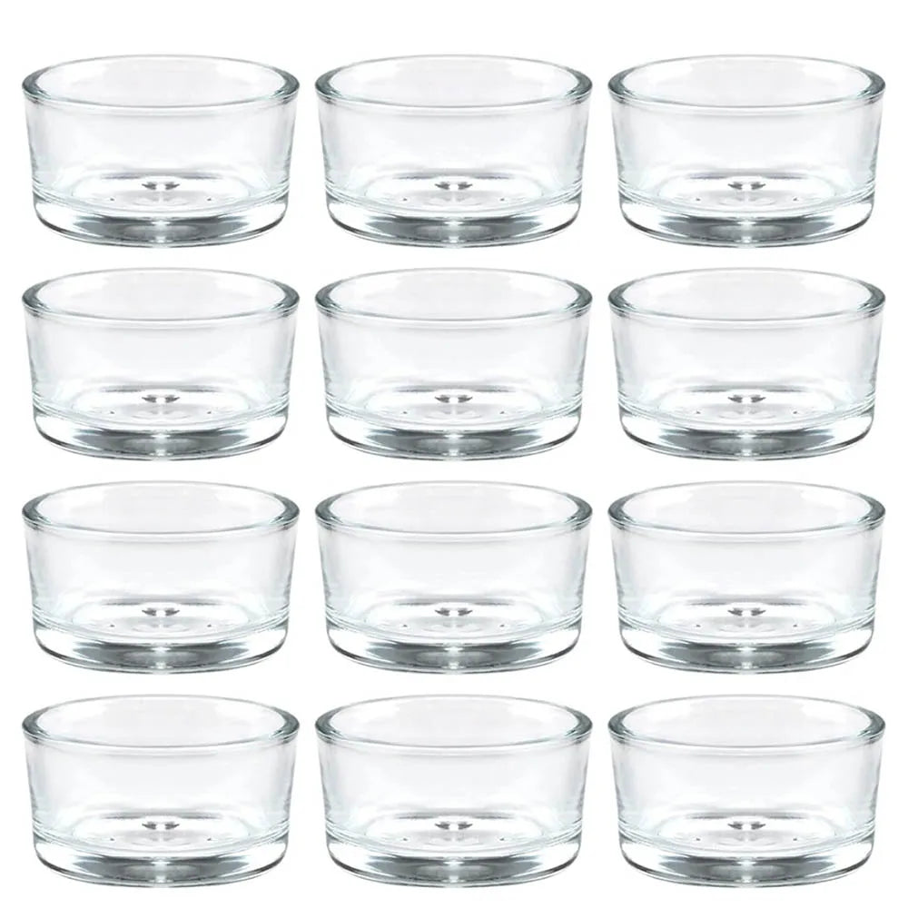 bougeoirs verre transparents minimalistes chandelles decoration maison mariage fêtes 6pcs