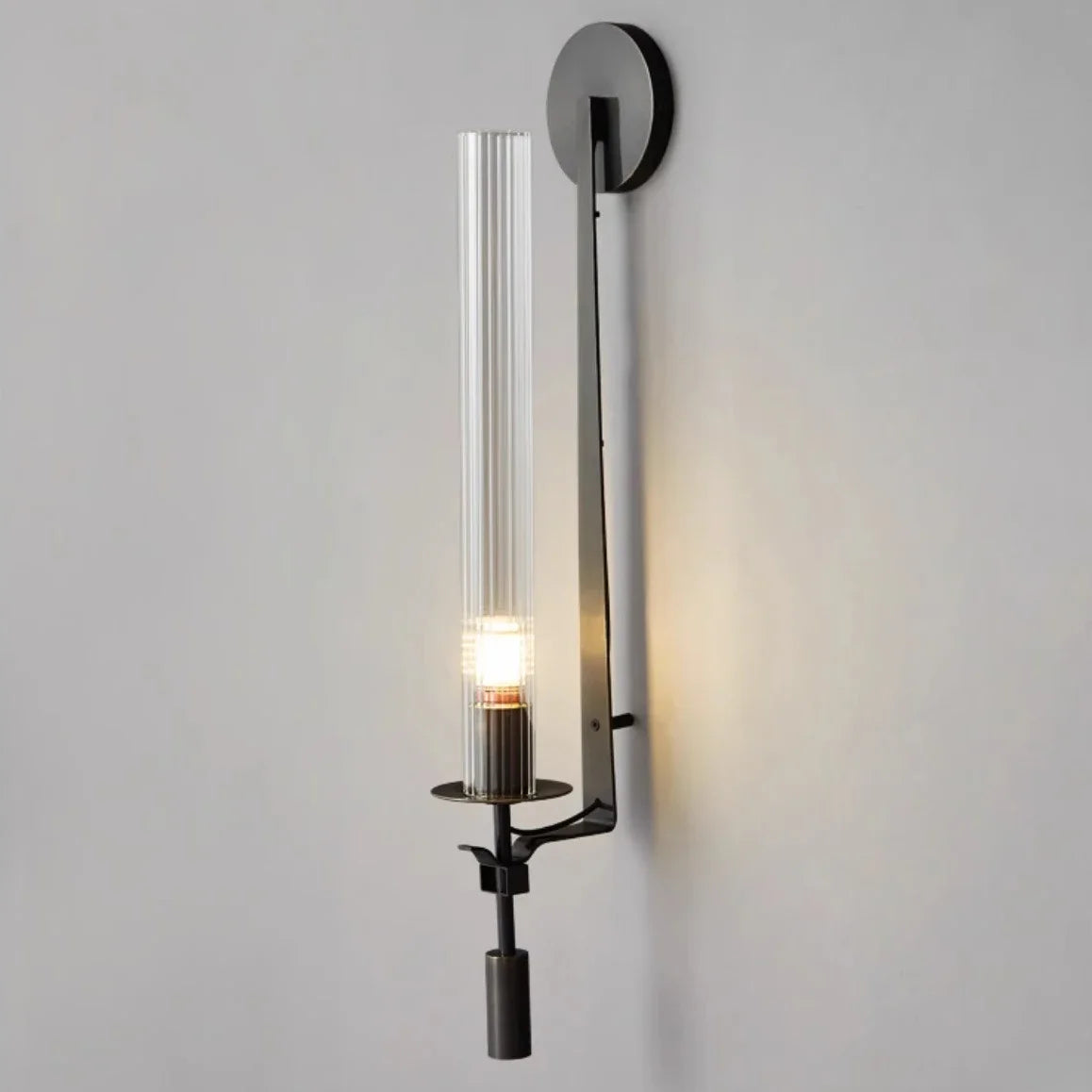 lampes murales modernes or noir abat jour verre rayures ampoule filament apparent chambre cuisine