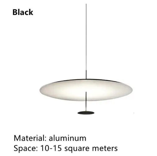 lampe suspendue moderne blanc noir led 2000lm 15m² éclairage salon chambre