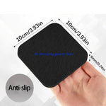 tapis protection fitness noir texture cuir moderne adhésif four pack