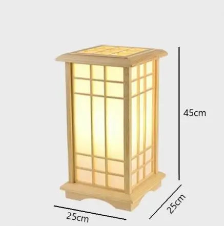 lampe sol led moderne minimaliste bois naturel clair panneaux horizontaux verticaux éclairage haut bas