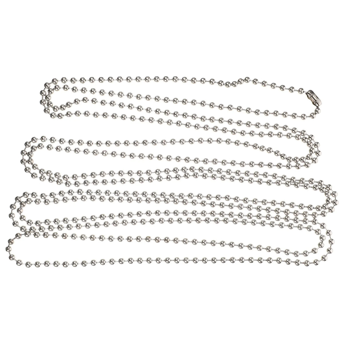 chaîne métal argent rondes uniformes opacité classique chain repair extension replacement