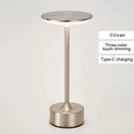 lampe table led rechargeable tactile or argent noir veilleuse portable chambre lecture gradation continue