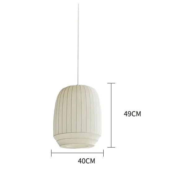 suspension lumineuse moderne blanc rayures horizontales câble suspendu led éclairage salon minimaliste