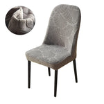 housse chaise extensible jacquard gris moderne fauteuil salle manger banquet