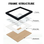 cadres photo noirs contemporains abstraits supports tables différents 10x13cm 12x15cm 17x23cm 20x25cm 25x35cm 30x40cm