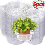supports plante suspendus transparents modernes clips gravés jardin maison salon chambre