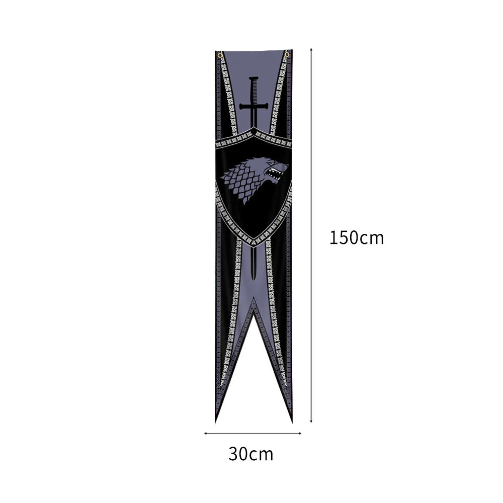 bannière médievale dragon lion griffon lannister st include oc el doré oc eyelets goth