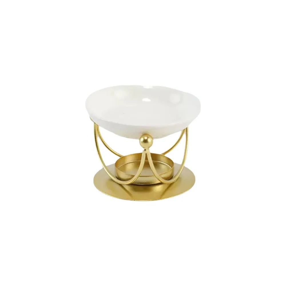 bougeoir moderne minimaliste blanc noir doré ajouré support métallique bougie différentes tailles