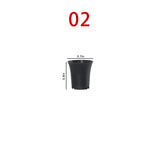 pots fleurs noirs modernes plastique plateau différentes tailles jardinage durable