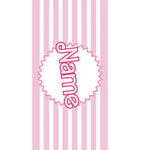 serviette plage rose personnalisable rayures cœur absorption rapide microfibre moderne compressée machine