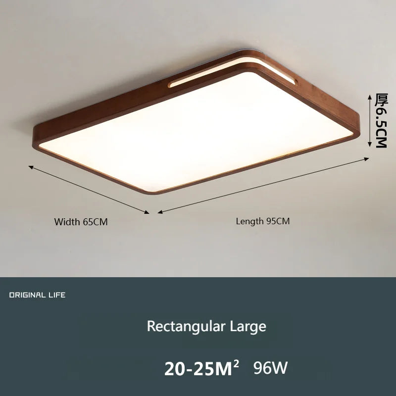 plafonnier moderne bois blanc lampe led ceiling touch switch minimaliste translucent