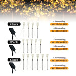 guirlande lumineuse solaire multicolore feux d'artifice moderne extérieure modes fixée piquets led jardin