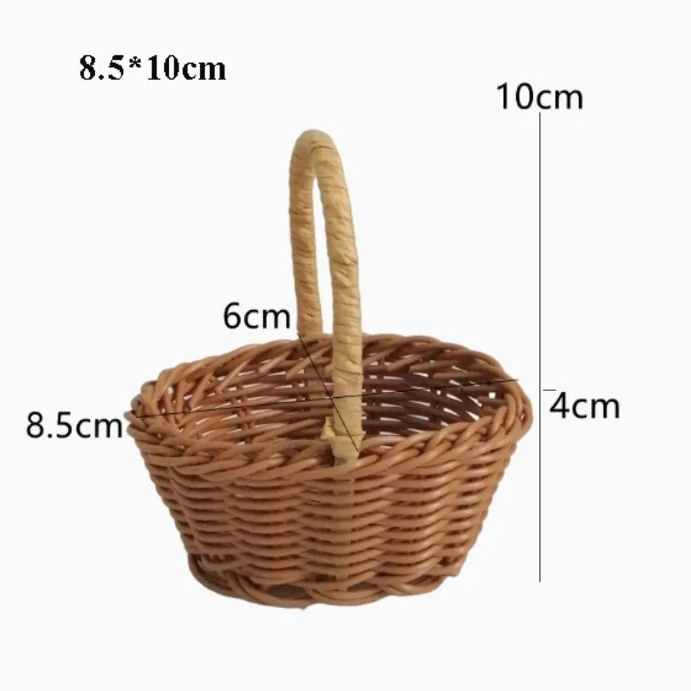 panier tressé marron clair poignée utilisation multiple réutilisable traditionnel maison fleurs rangement