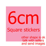 sticker personnalisable adhésif transparent moderne logo fruit flocon neige textes différentes couleurs jaune rose