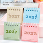 calendrier minimaliste spirale couleurs douces pages notes 2027 mémorisables moderne
