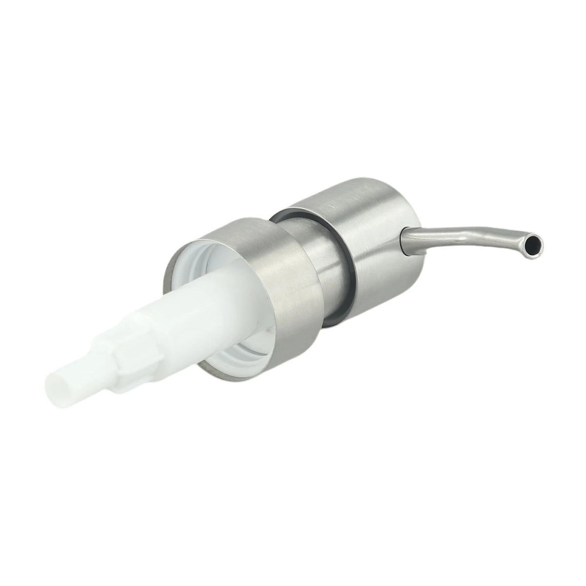 distributeur savon liquide moderne acier inoxydable argenté blanc bouchon remplissage