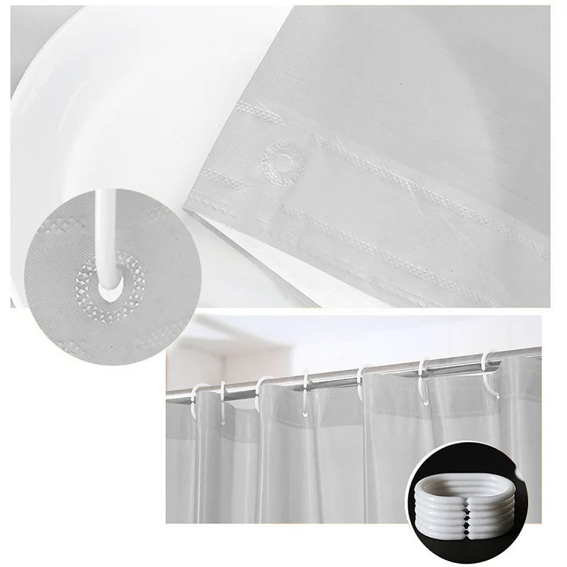 rideau douche gris lisse plis moderne opacité respectueux environnement tringle 180cm 180cm