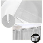 rideau douche gris lisse plis moderne opacité respectueux environnement tringle 180cm 180cm