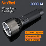 lampe torche noire texturée moderne rechargeable 380m modes UV LED intense