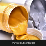 peinture acrylique métallique pigment or argent bronze 300ml art chinois restauration bouddha toile verre