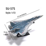 avion militaire su57s camouflage bleu gris blanc base noire réaliste assembler collection maison
