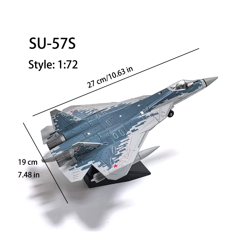 avion militaire su57s camouflage bleu gris blanc base noire réaliste assembler collection maison
