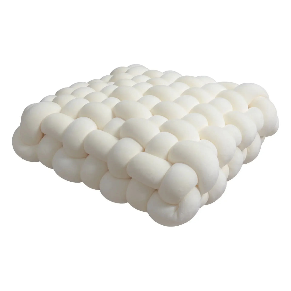 coussin mousse mémoire forme anti décubitus polyester coton rectangulaire blanc motif boules moderne adhesive