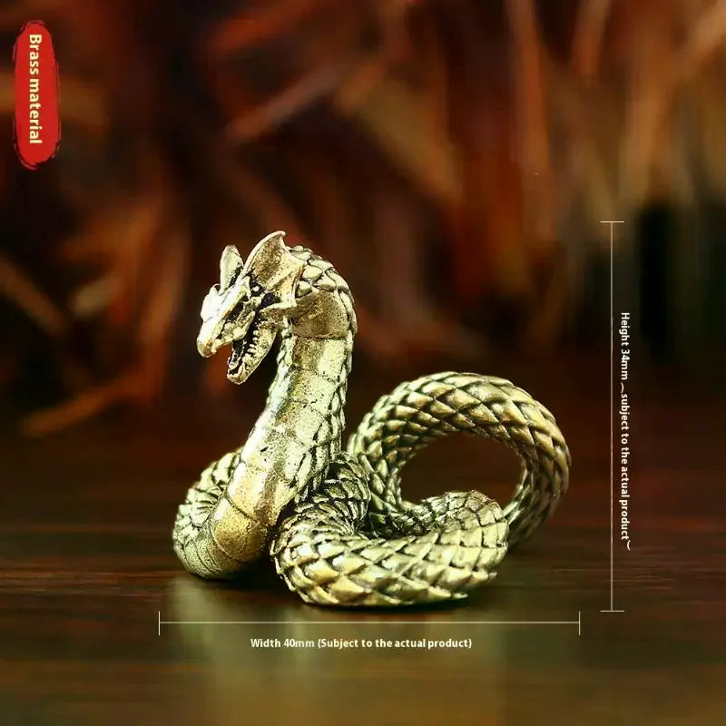 statue serpent dragon or texturé écailles apparentes décoratif asiatique ornement décoration maison cadeaux artisanales