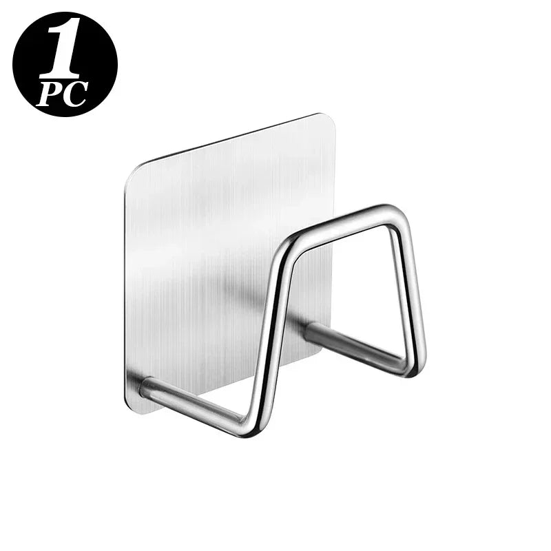 porte savon acier inoxydable argenté moderne adhésif pratique savon grattoir planche découpe